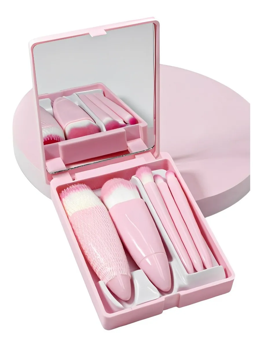 Estojo com Espelho + 5 Pincéis