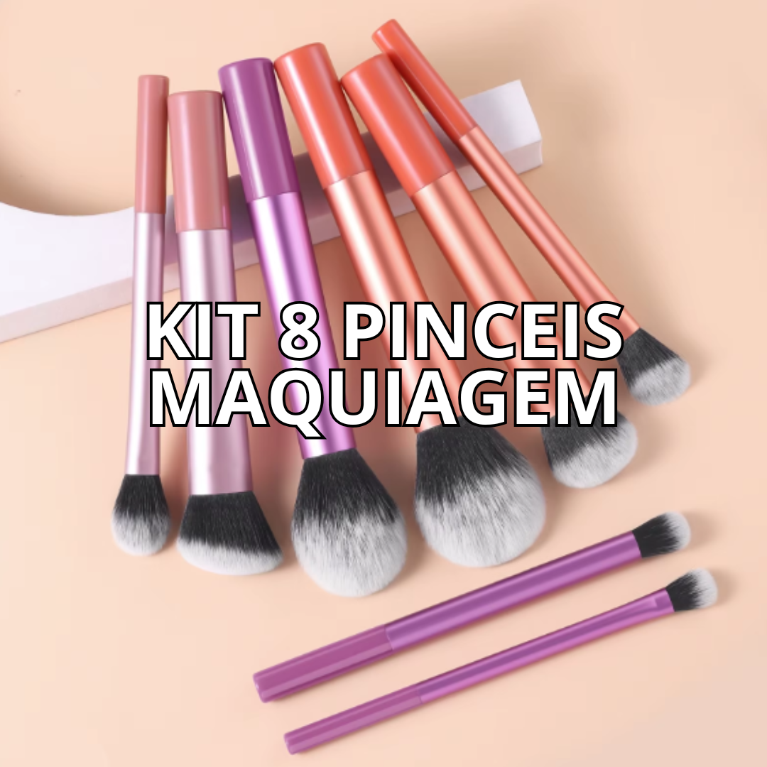 8 Pincéis de Maquiagem