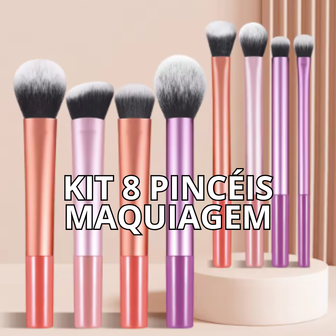 8 Pincéis de Maquiagem