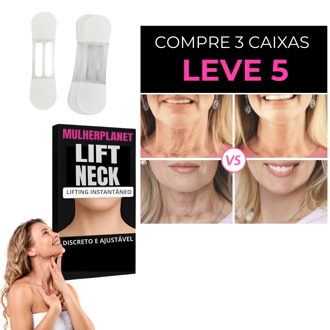 LiftNeck - Adesivo para rugas e flacidez pescoço - Compre 3 e leve 5 (50 unidades)