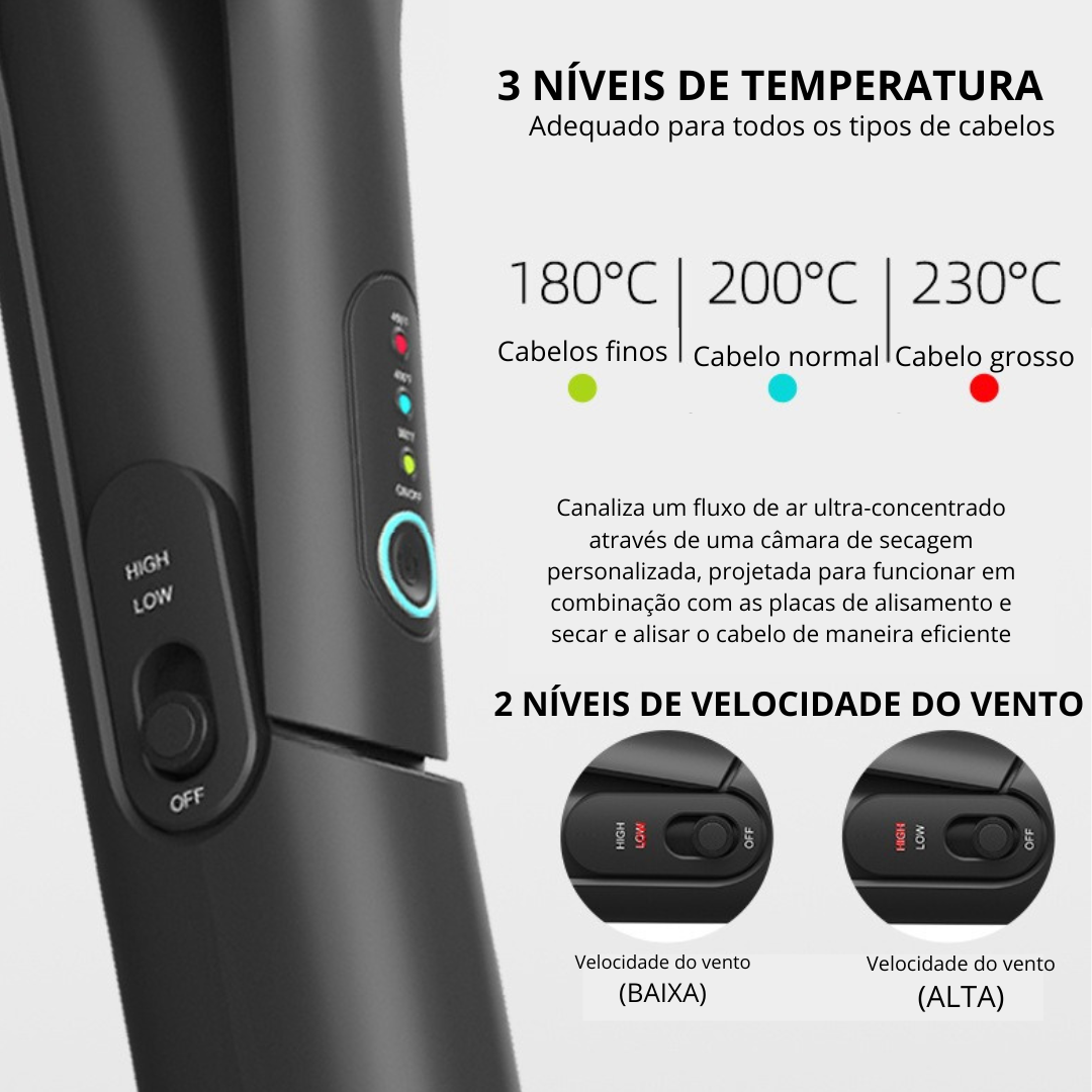Duo Styler 2 em 1 - Alisa e seca ao mesmo tempo