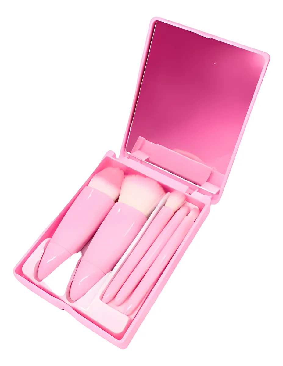 Estojo com Espelho + 5 Pincéis