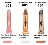 Kit Blush, Contorno e Iluminador -  Beauty Glazed