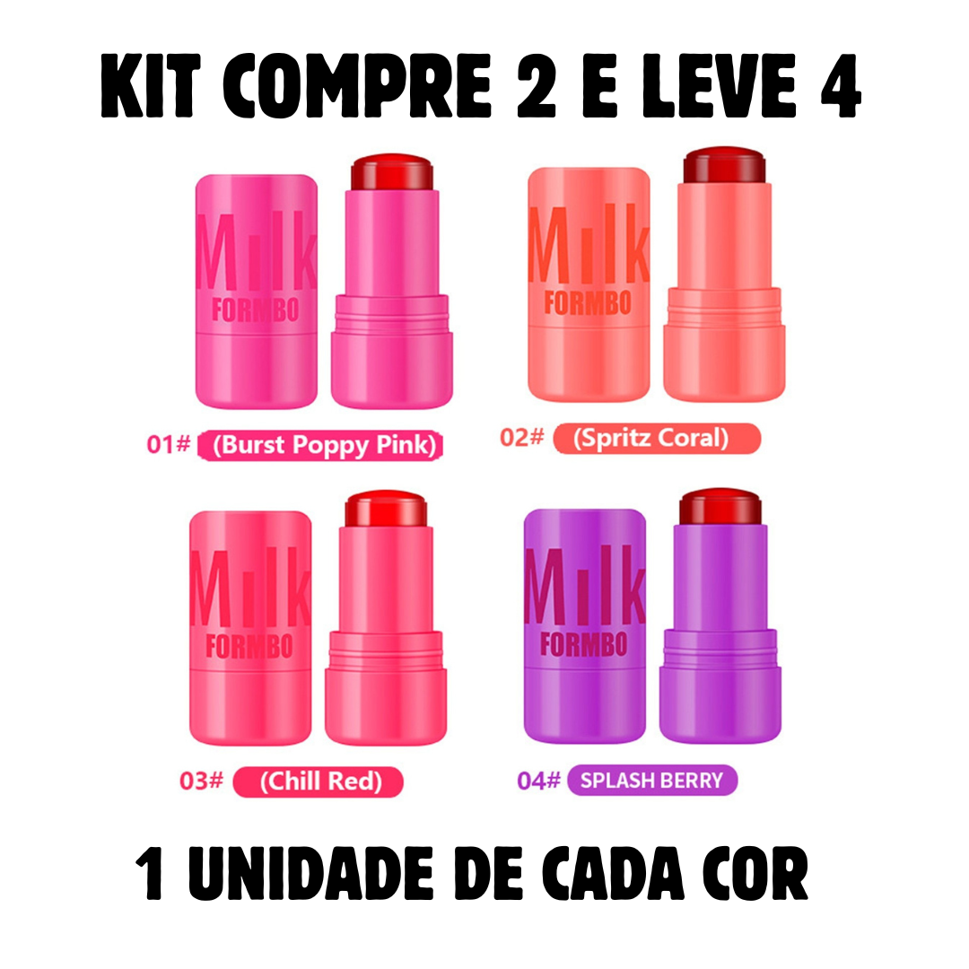 JELLY TINT MILK - 3 EM 1 - BLUSH, BATOM E SOMBRA