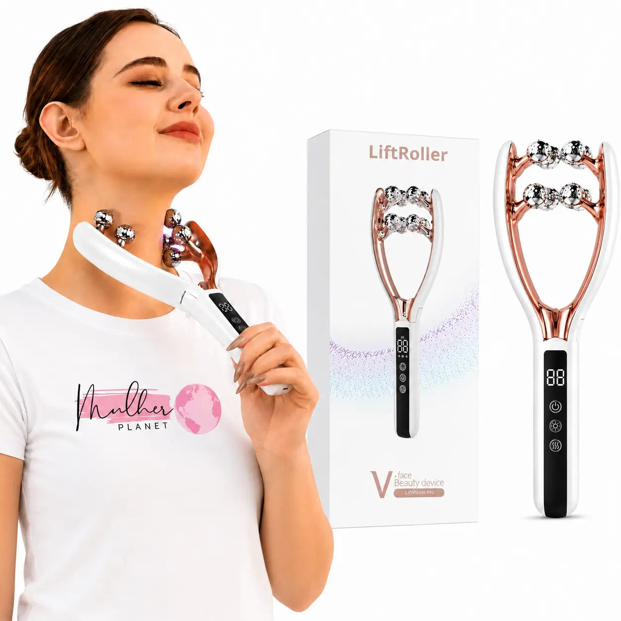 LiftRoller - Aparelho de massagem com Radiofrequencia+EMS+Ledterapia +Vibração