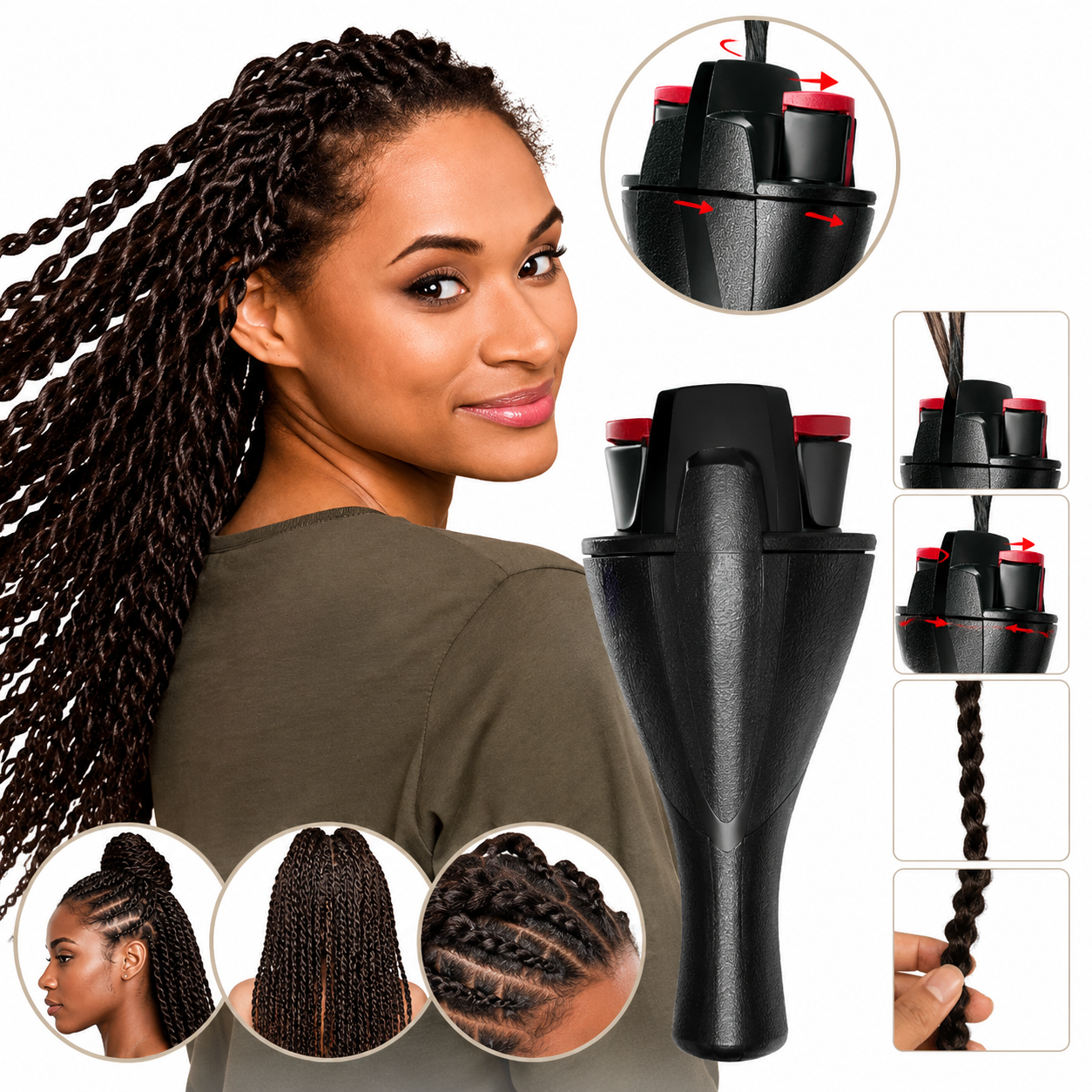 TWIST PRO - Máquina para penteado Twist e Tranças