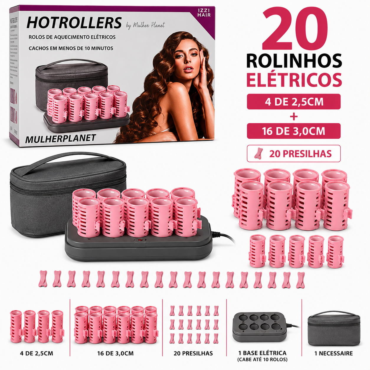 HOT ROLLERS - Bobes Elétricos para Cachos em Minutos