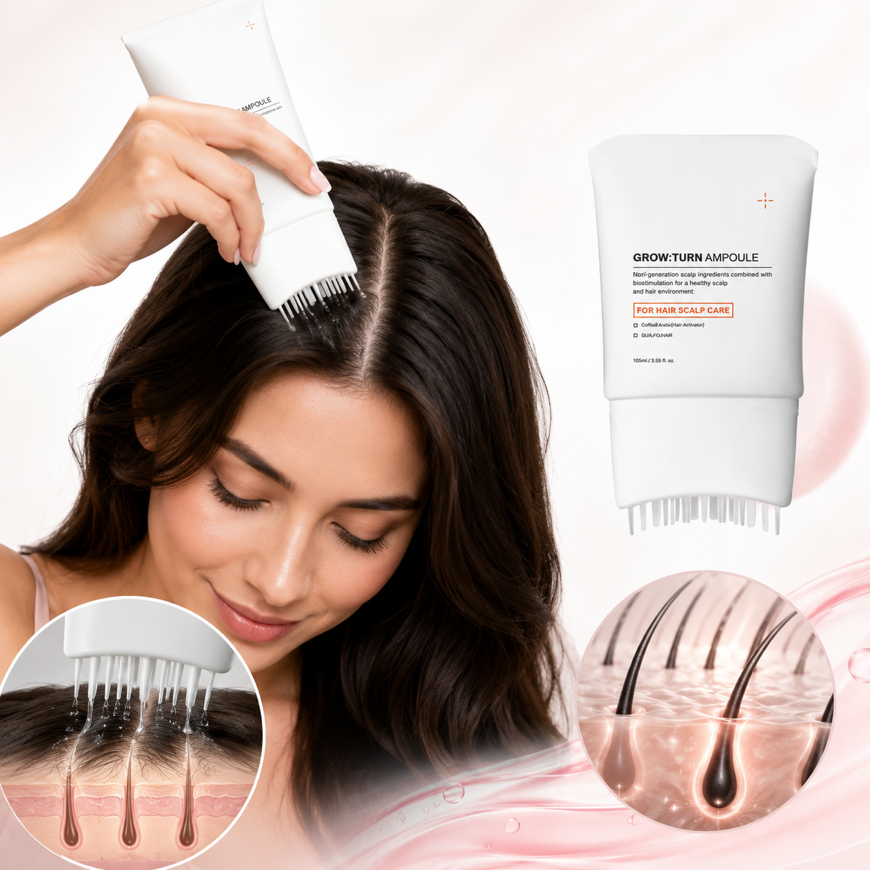 Grown Turn Ampoule — Serum com aplicador para couro cabeludo