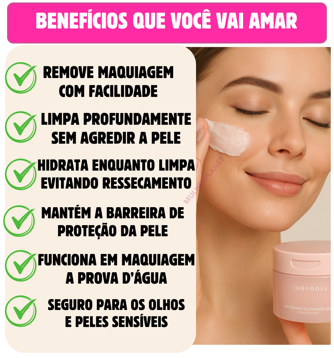 Cleanser Balm - Judydoll - Removedor de Maquiagem e Impurezas