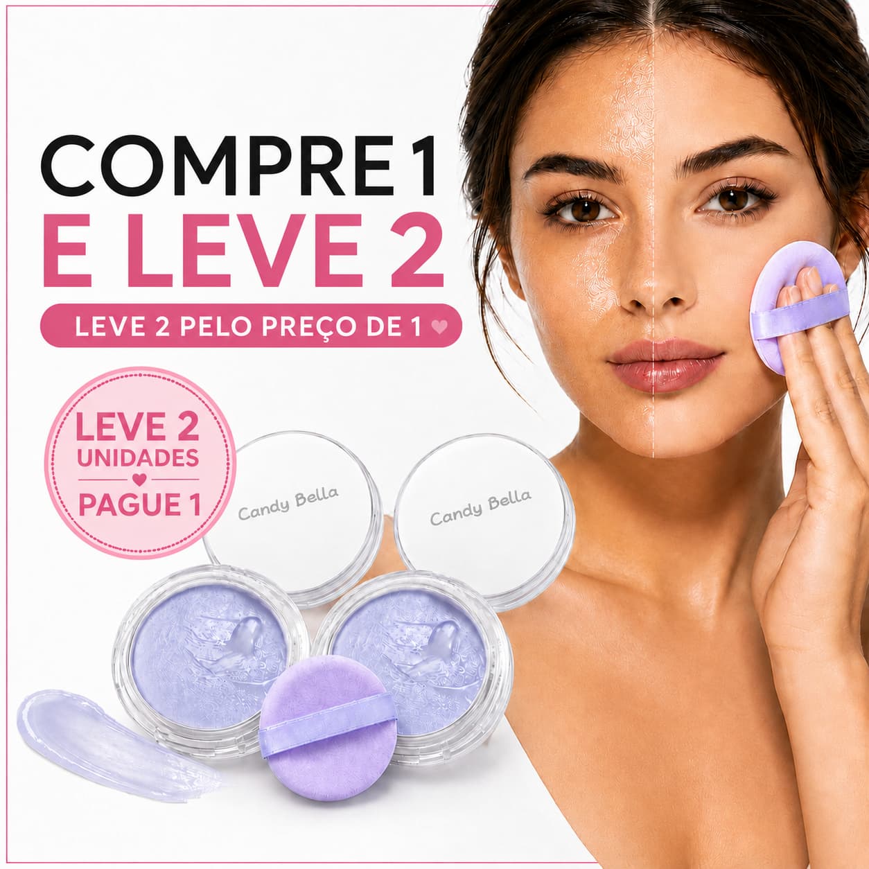 Pó Compacto em Gel Anti Oleosidade Candy Bella [COMPRE 1 E LEVE 2]