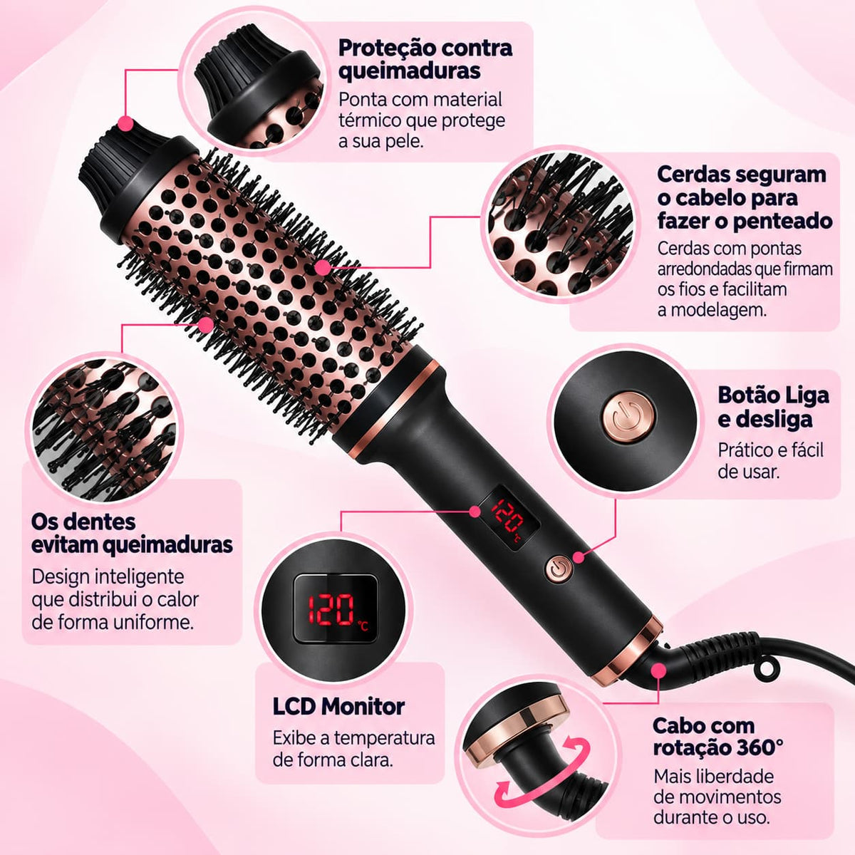 Thermal Brush: Escova térmica sem ar quente